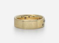 An 18K Yellow Gold Band with Accent Diamonds