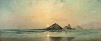Charles Dorman Robinson, (American, 1847-1933), Crashing Waves at Sunset, 1885