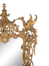 A Pair of Large Chinese Chippendale Style Giltwood Mirrors