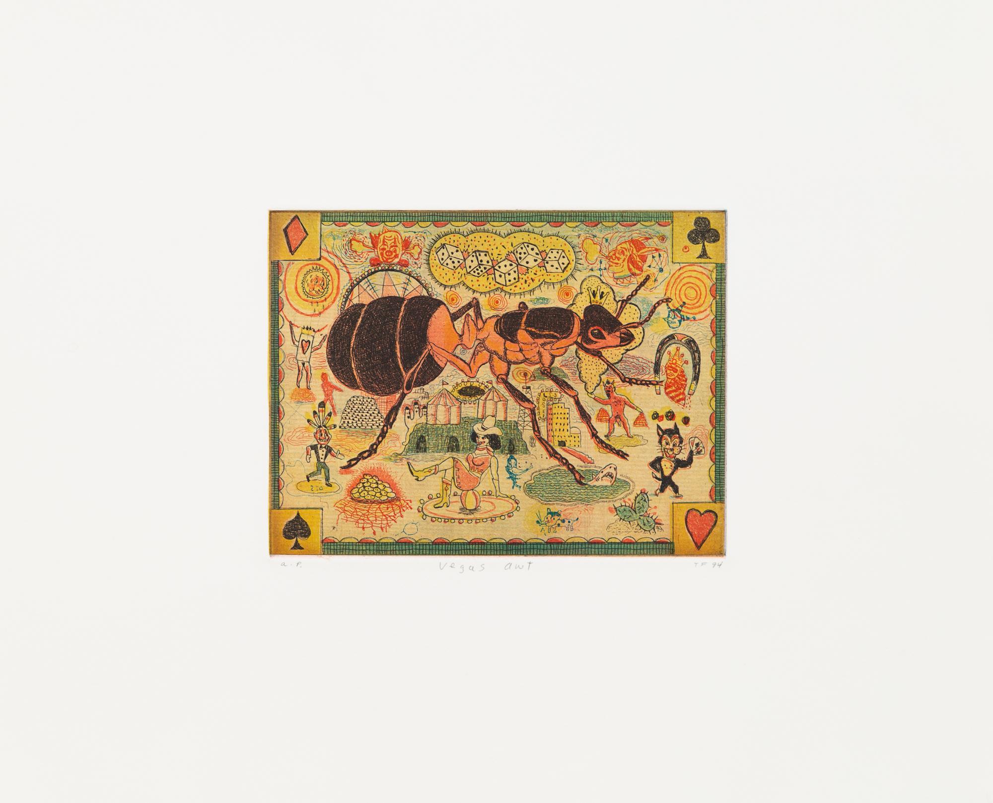 Tony Fitzpatrick, (American, b. 1958), Little Jumbo, Vegas Ant, and The Healer (1993) 1994 (a group of 3)