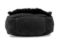 Chanel Black Suede and Fur Bag, 1990-2000s