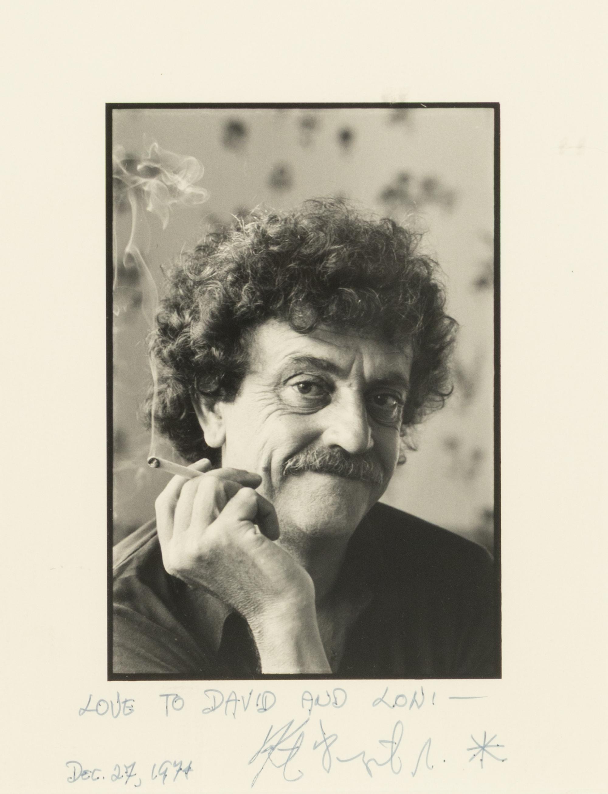 VONNEGUT, Kurt (1922-2007). Untitled original portrait. 1971.