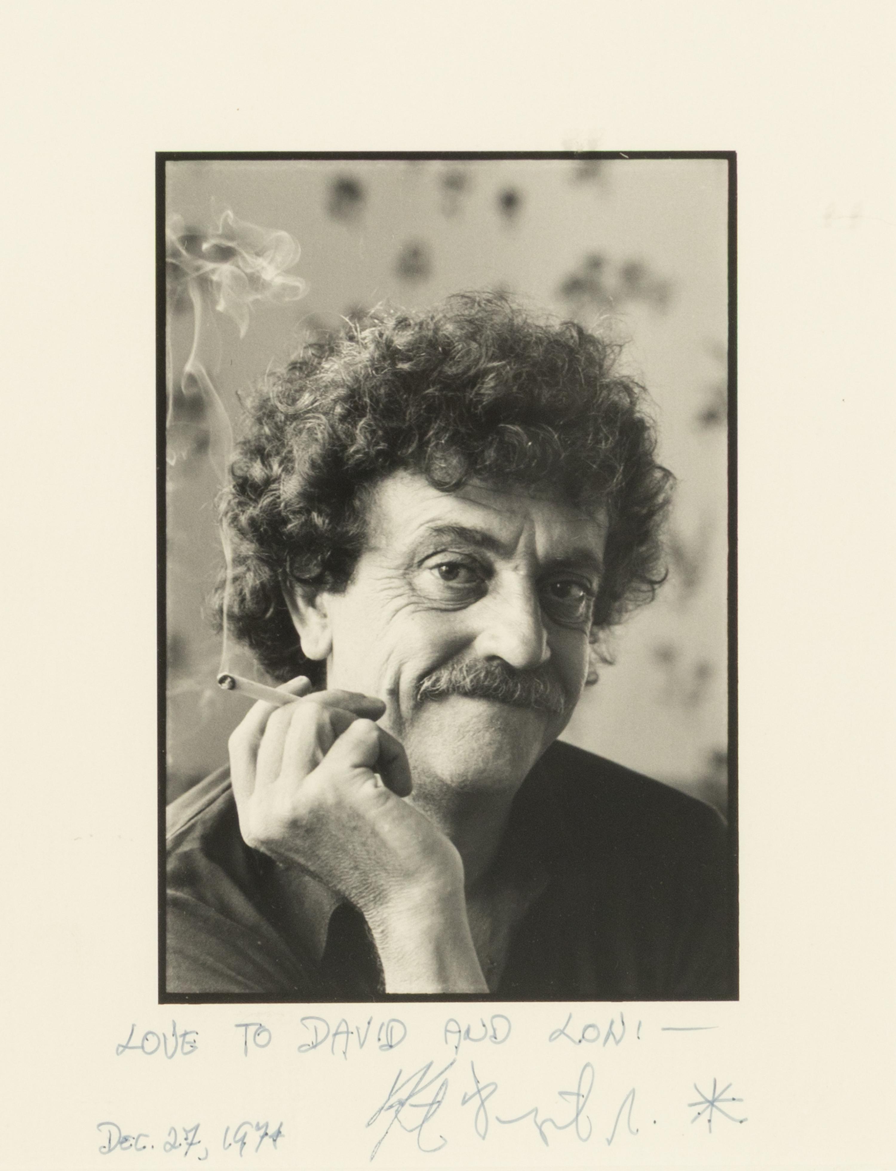 VONNEGUT, Kurt (1922-2007). Untitled original portrait. 1971.