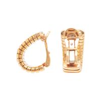 BULGARI, YELLOW GOLD 'TUBOGAS' CLIP EARRINGS