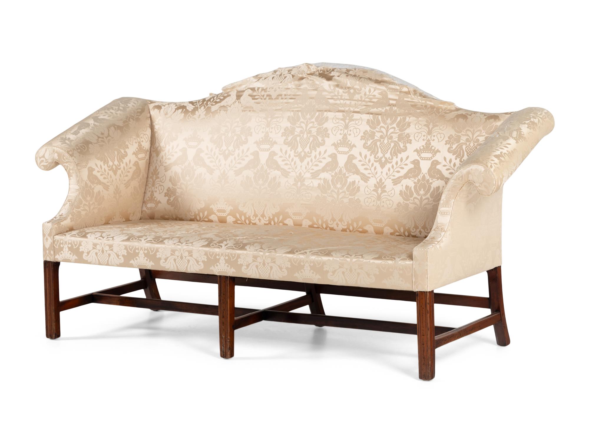A George III Mahogany Camelback Sofa
