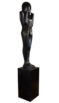 A Set of Three Composition Statues from a French Theater 18" W x 18" D x 109.5" H — France, Circa 1940