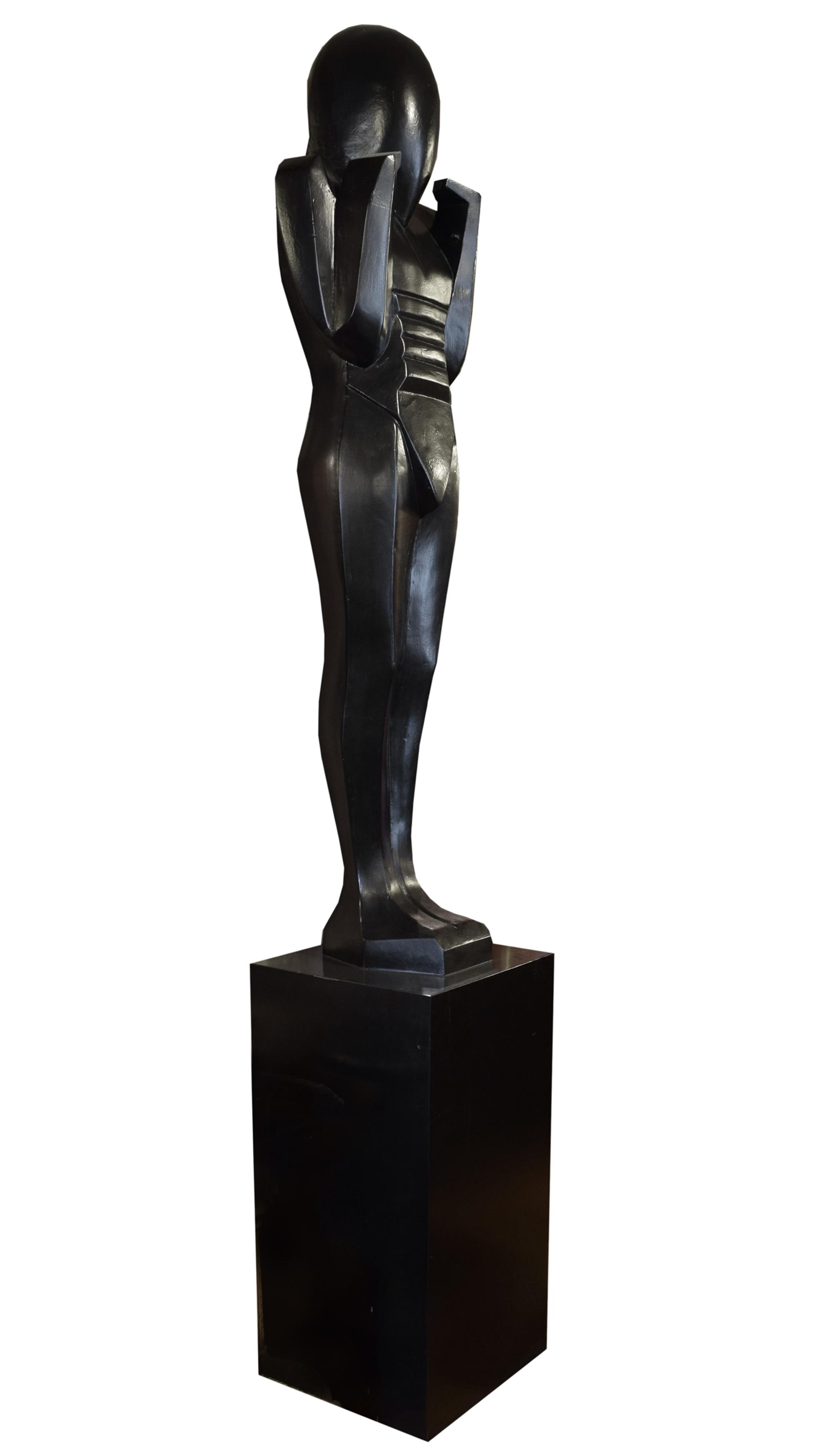 A Set of Three Composition Statues from a French Theater 18" W x 18" D x 109.5" H — France, Circa 1940