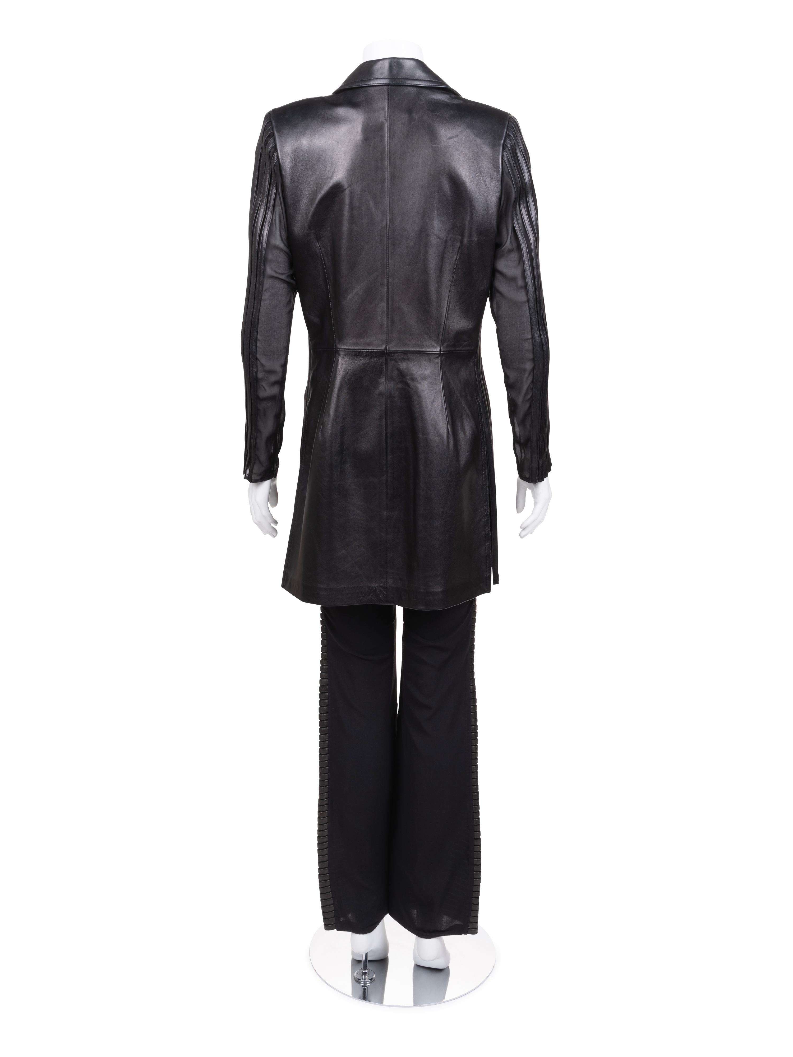 Jitrois Leather Jacket and Pants, 1980-90s
