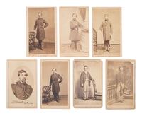[CIVIL WAR]. A group of 16 CDVs of New York and Connecticut soldiers, highlighted by 10 images of identified members of the 94th New York Infantry, which was heavily engaged at Gettysburg.