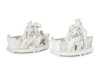 A Capodimonte Porcelain Two-Piece Table Garniture