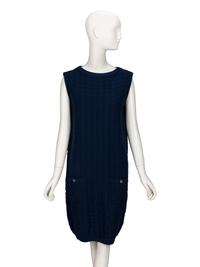 Chanel, Navy Sleeveless Knit Dress