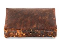 A George III Tortoise Shell Serpentine Dressing Box