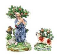 Two Staffordshire Figures Height of tallest 9 1/2 inches. — 19TH CENTURY