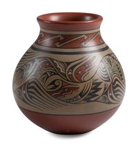 Polychrome Pottery Jar, with Avanyu