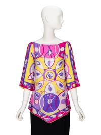 Emilio Pucci, Printed Silk Tunic Blouse