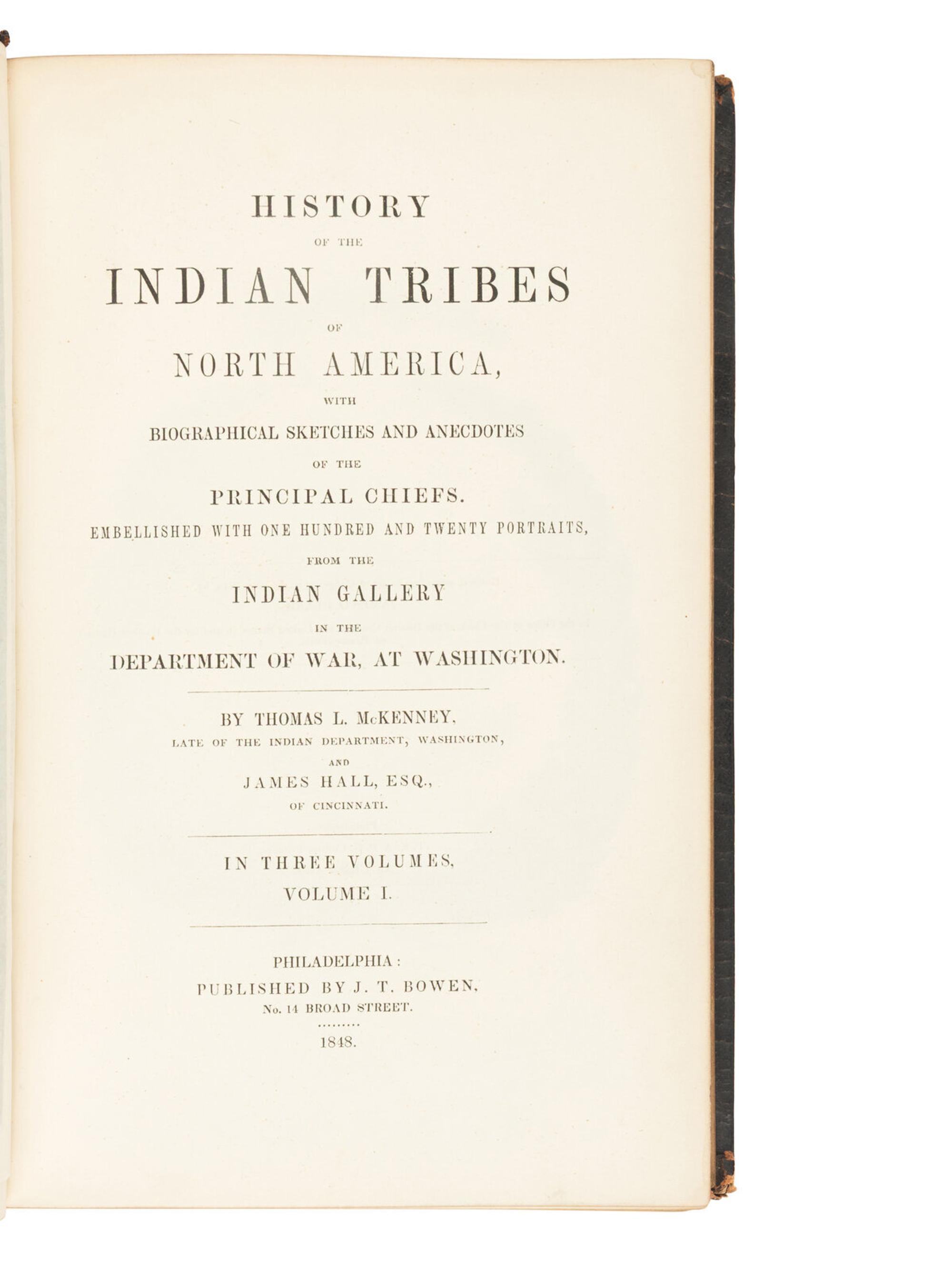 McKenney, Thomas L. (1785-1859) and James Hall (1793-1868). History of the Indian Tribes of North America . Philadelphia: J.T. Bowen, 1848-1850.