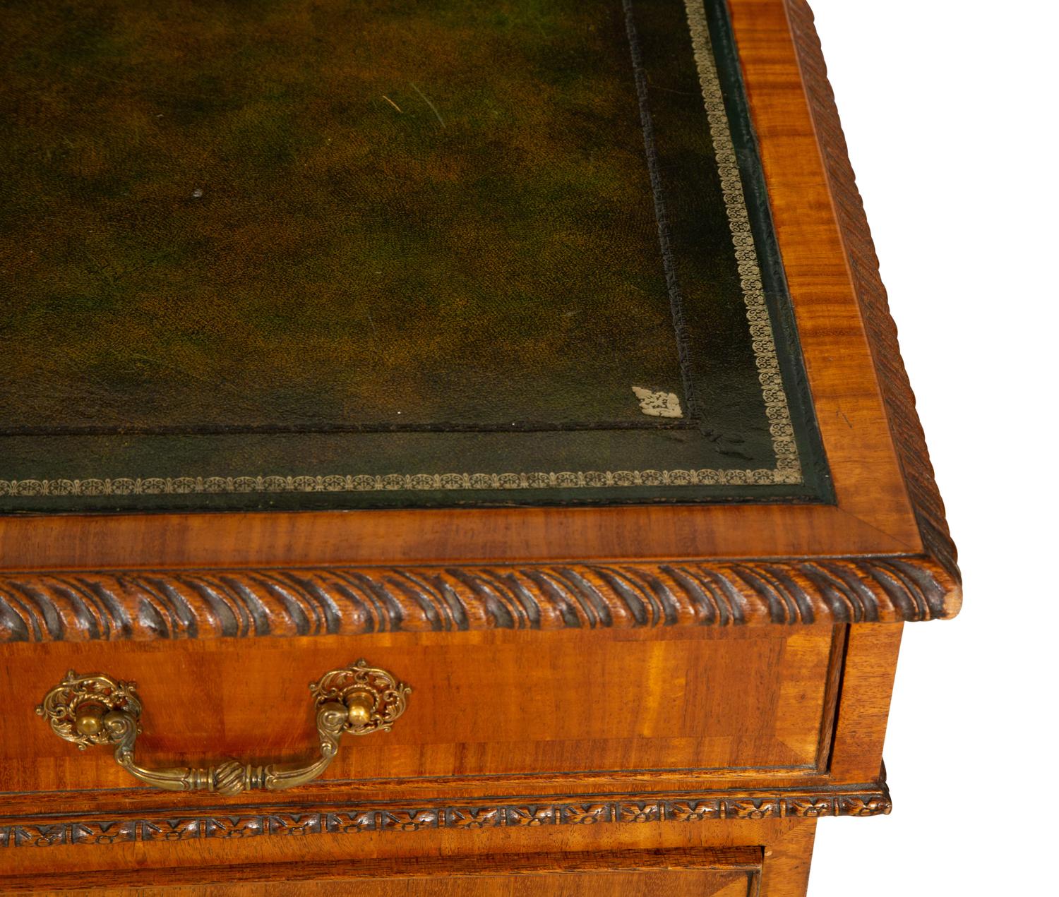 A George III Style Mahogany Partner's Desk
