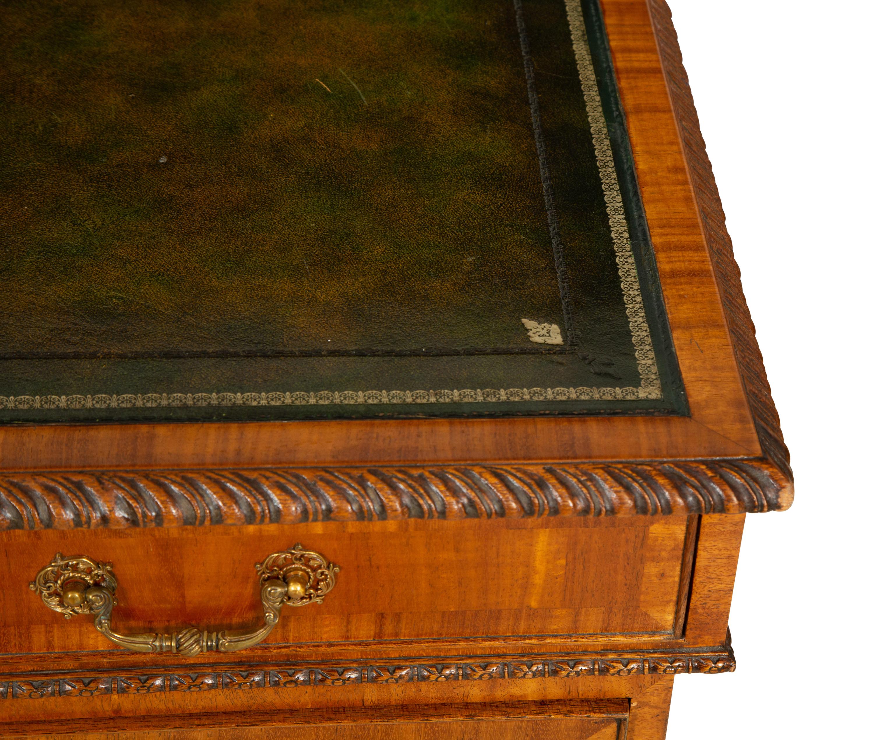 A George III Style Mahogany Partner's Desk