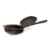 A Rare Copper and Ebonized Pearwood Bed Warmer of Jacobite Interest