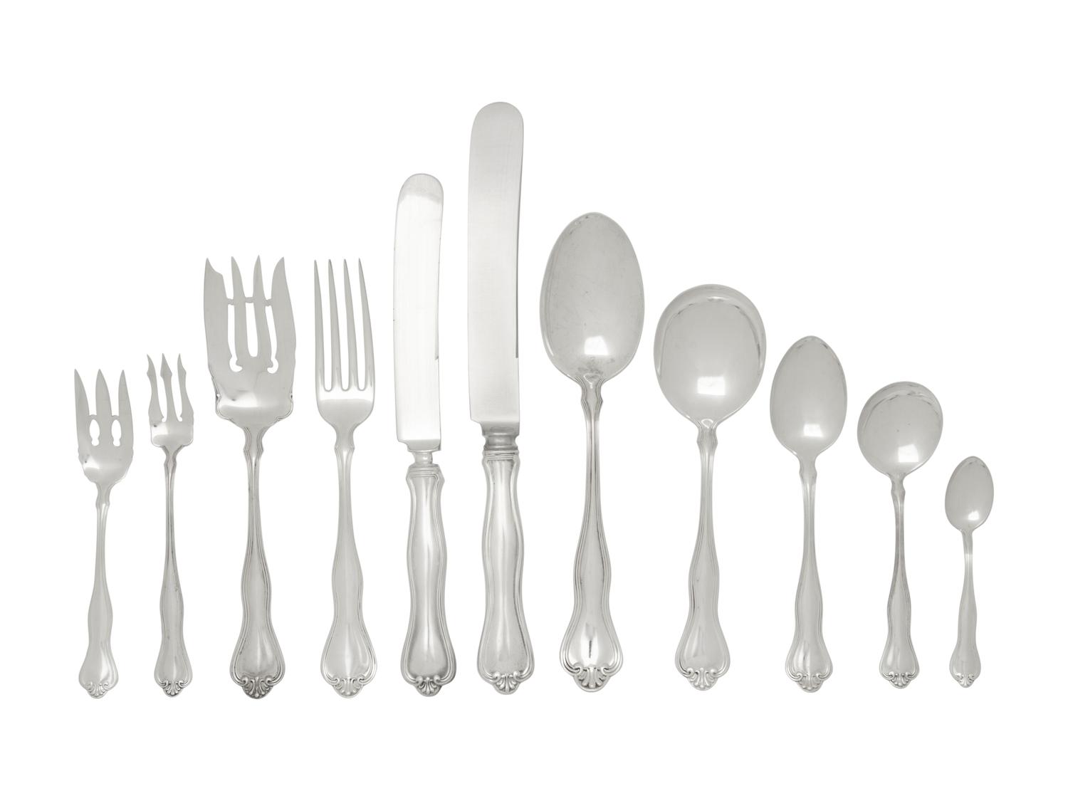 An American Silver Flatware Service