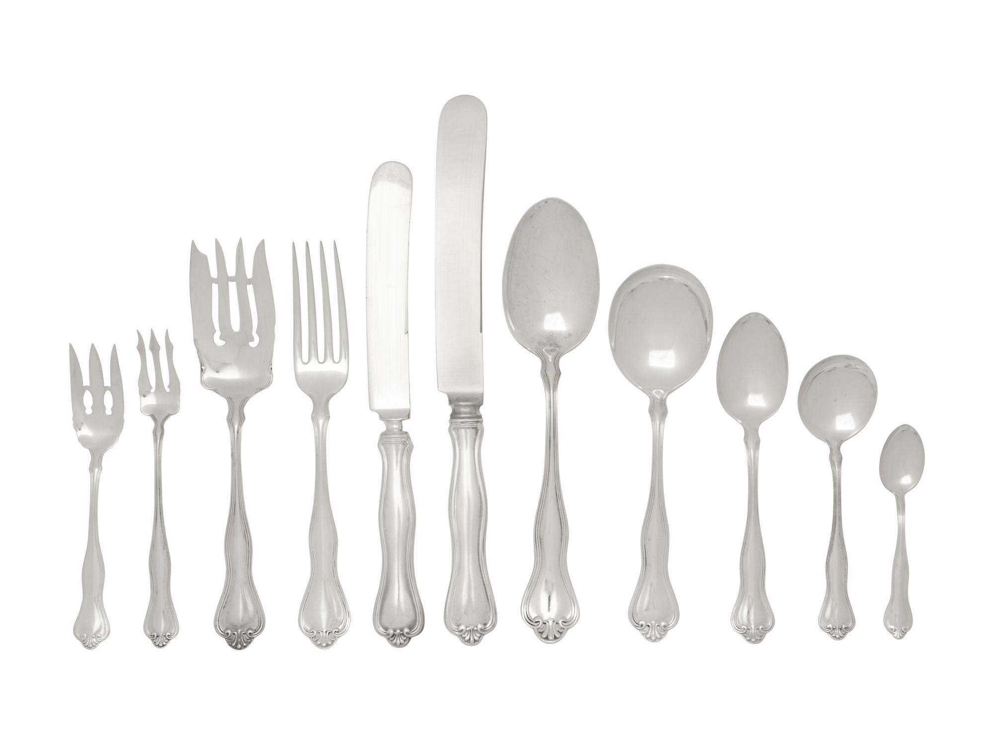 An American Silver Flatware Service