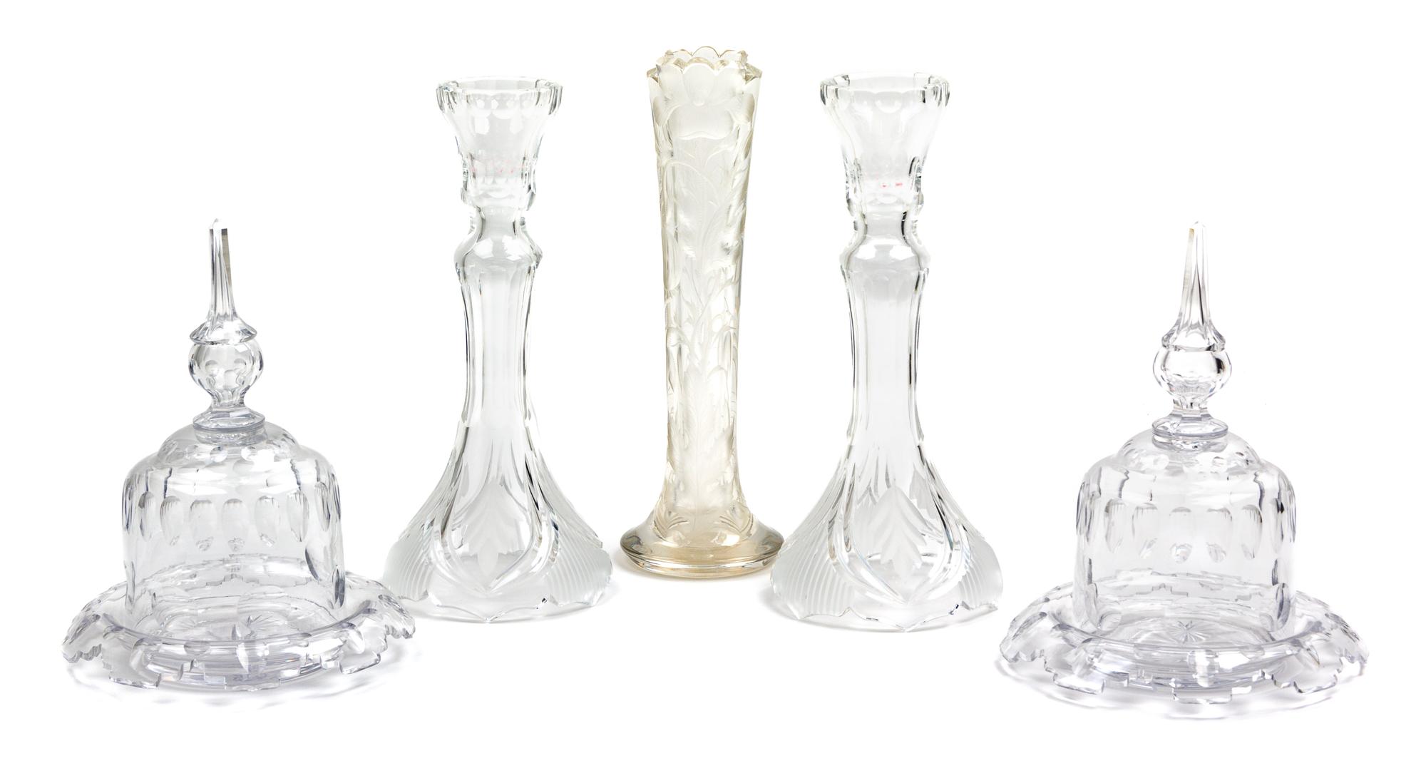 Five Cut Glass Articles