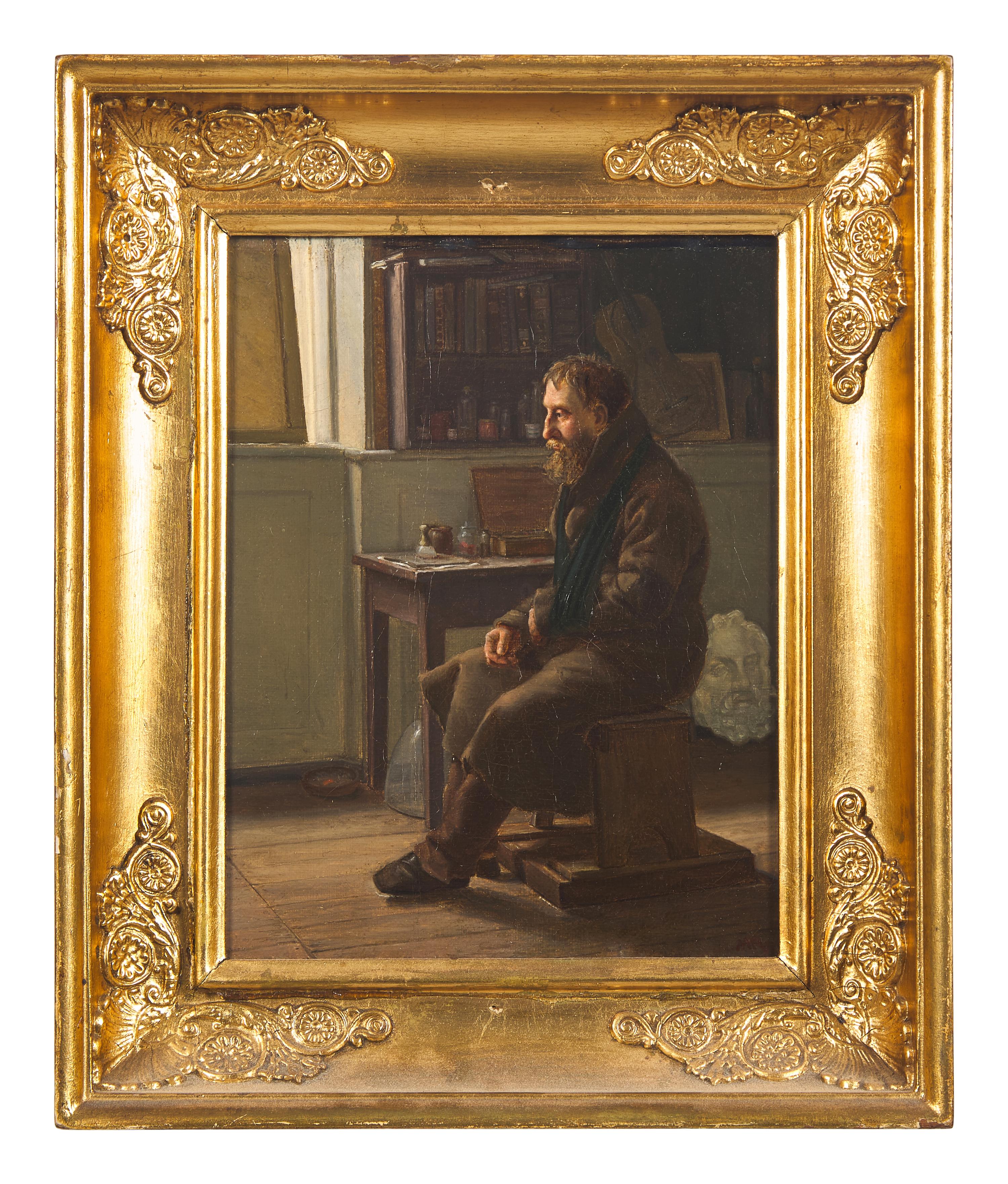An Old Artist in His Studio