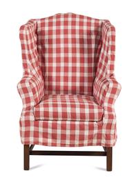 A George III Style Mahogany Wingback Armchair
