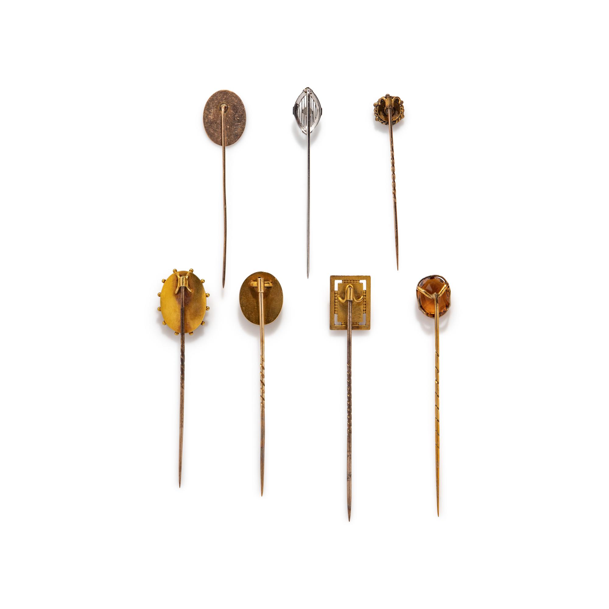 COLLECTION OF MULTIGEM STICK PINS