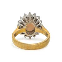 Opal Doublet and Diamond Ring