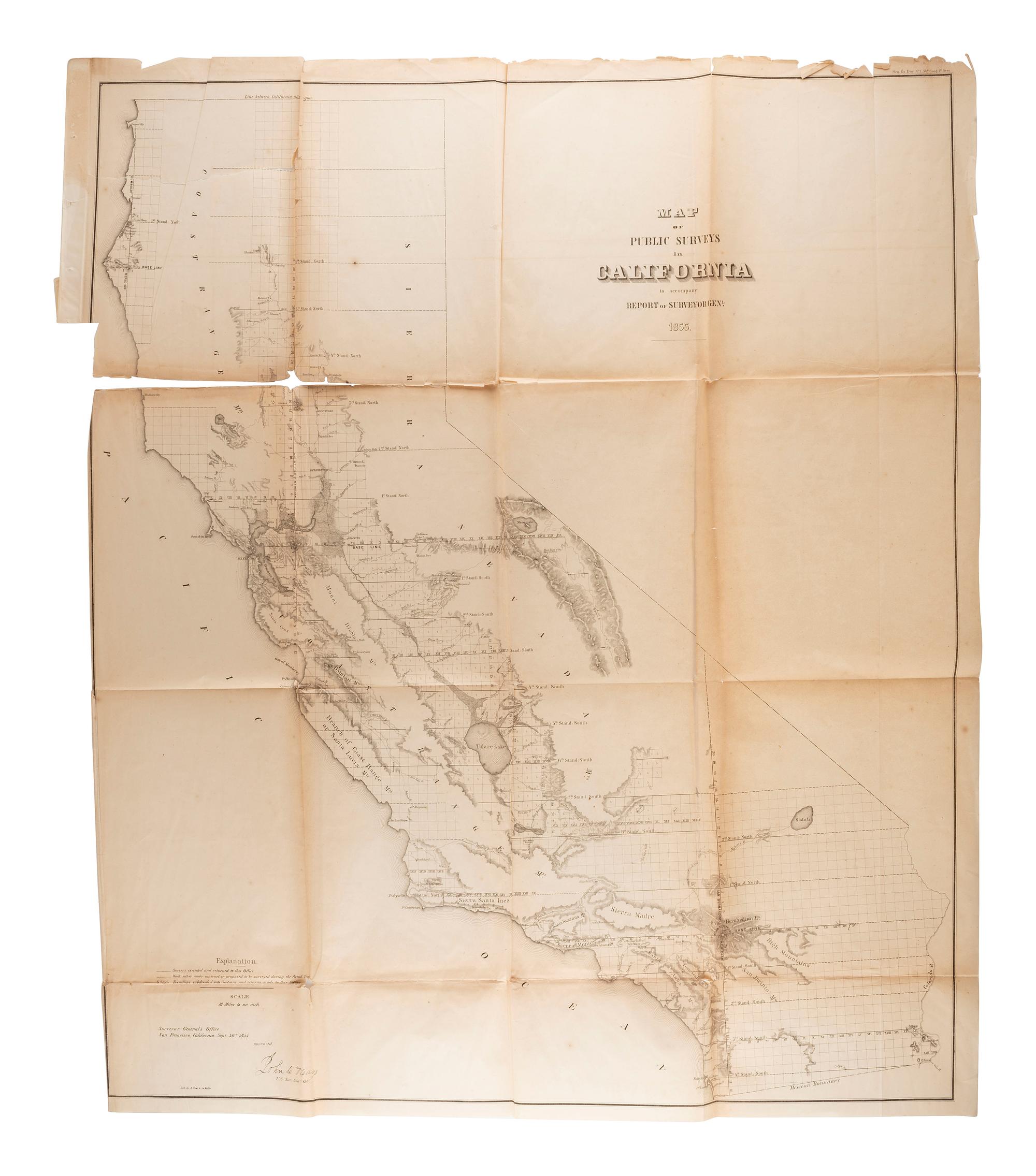 [MAPS & ATLASES]. HAGGOTT, Ernest A. and Chas. M. RICHARDS. Yavapai County, Arizona. N.p.: E.A. Haggott, 1903. [ With :] 3 USGS Survey maps. ca 1891. [ Also with :] Map of Public Surveys in California.