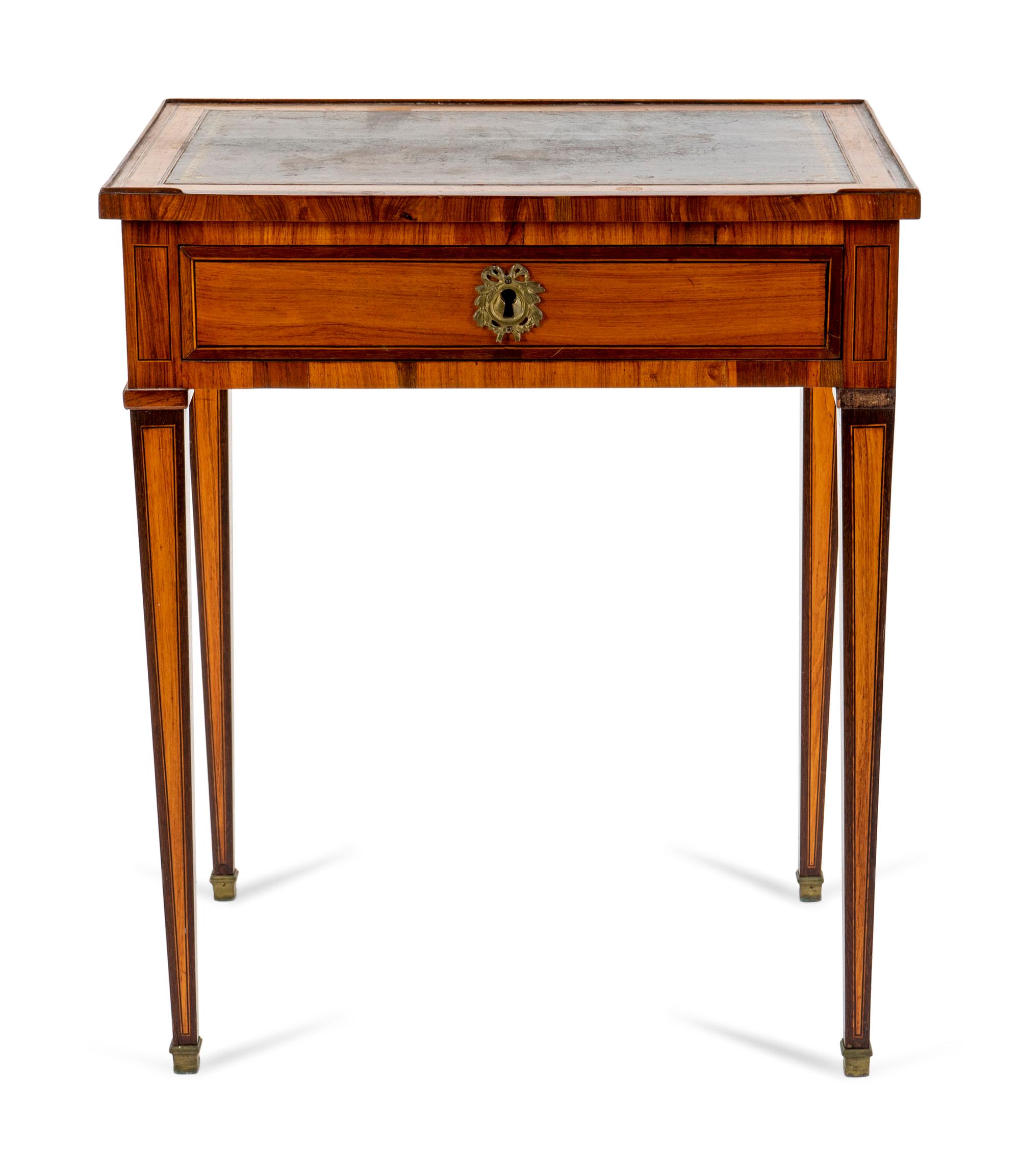 A Parish-Hadley Louis XVI Style Parquetry Side Table — 20TH CENTURY