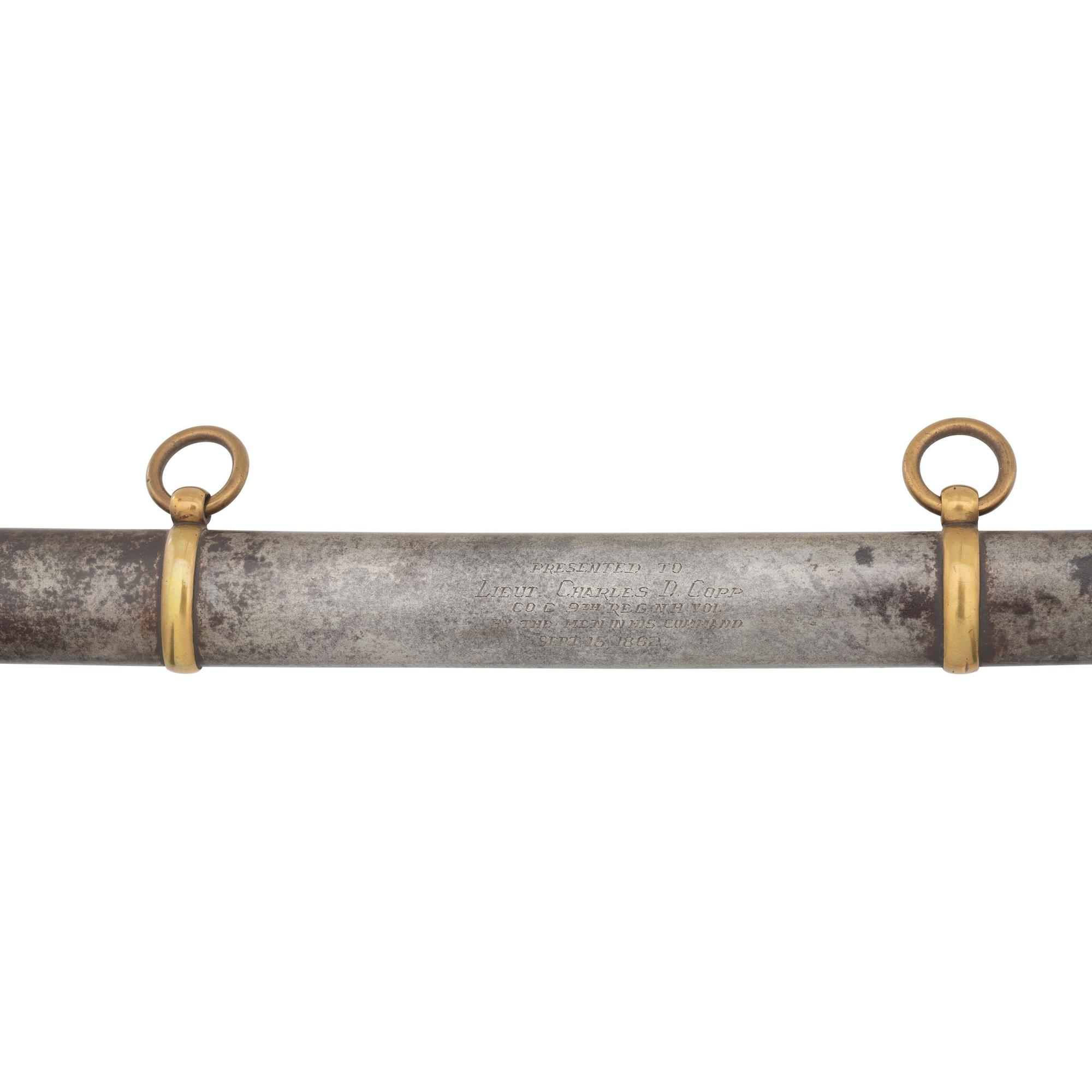 Non-Regulation Officers Sword of Medal of Honor Recipient Lt. (Capt.) Charles Copp - 9th NH Volunteers