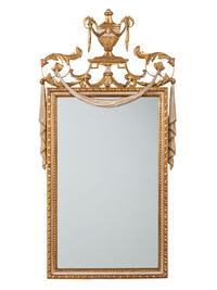 A Neoclassical Style Giltwood Mirror