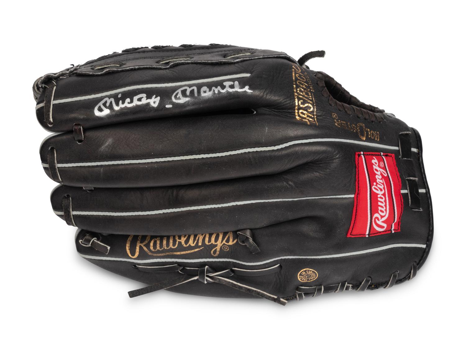 An Uncommon Mickey Mantle Signed Autograph Rawlings Baseball Glove (Beckett Authentication Services)