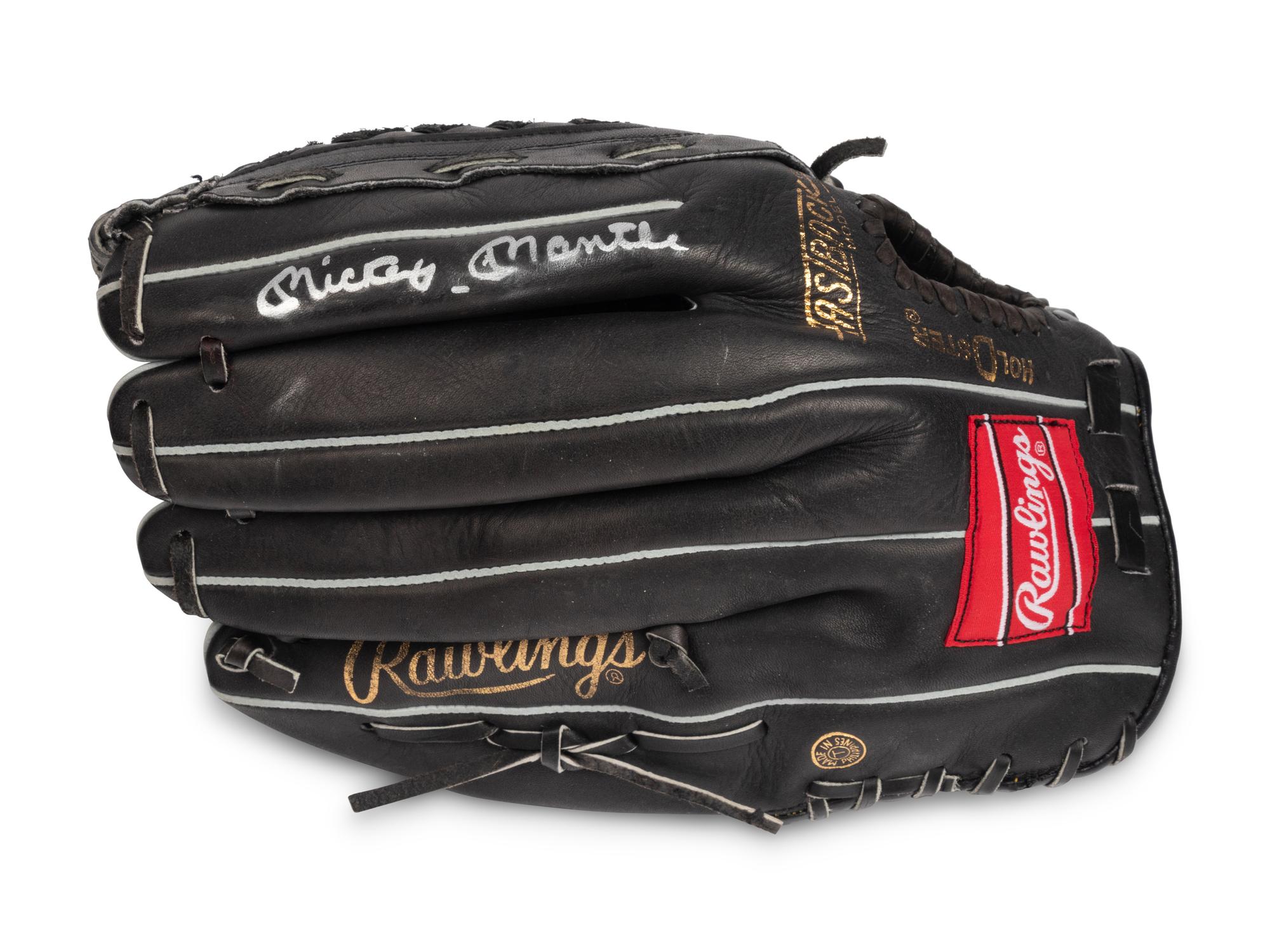 An Uncommon Mickey Mantle Signed Autograph Rawlings Baseball Glove (Beckett Authentication Services)
