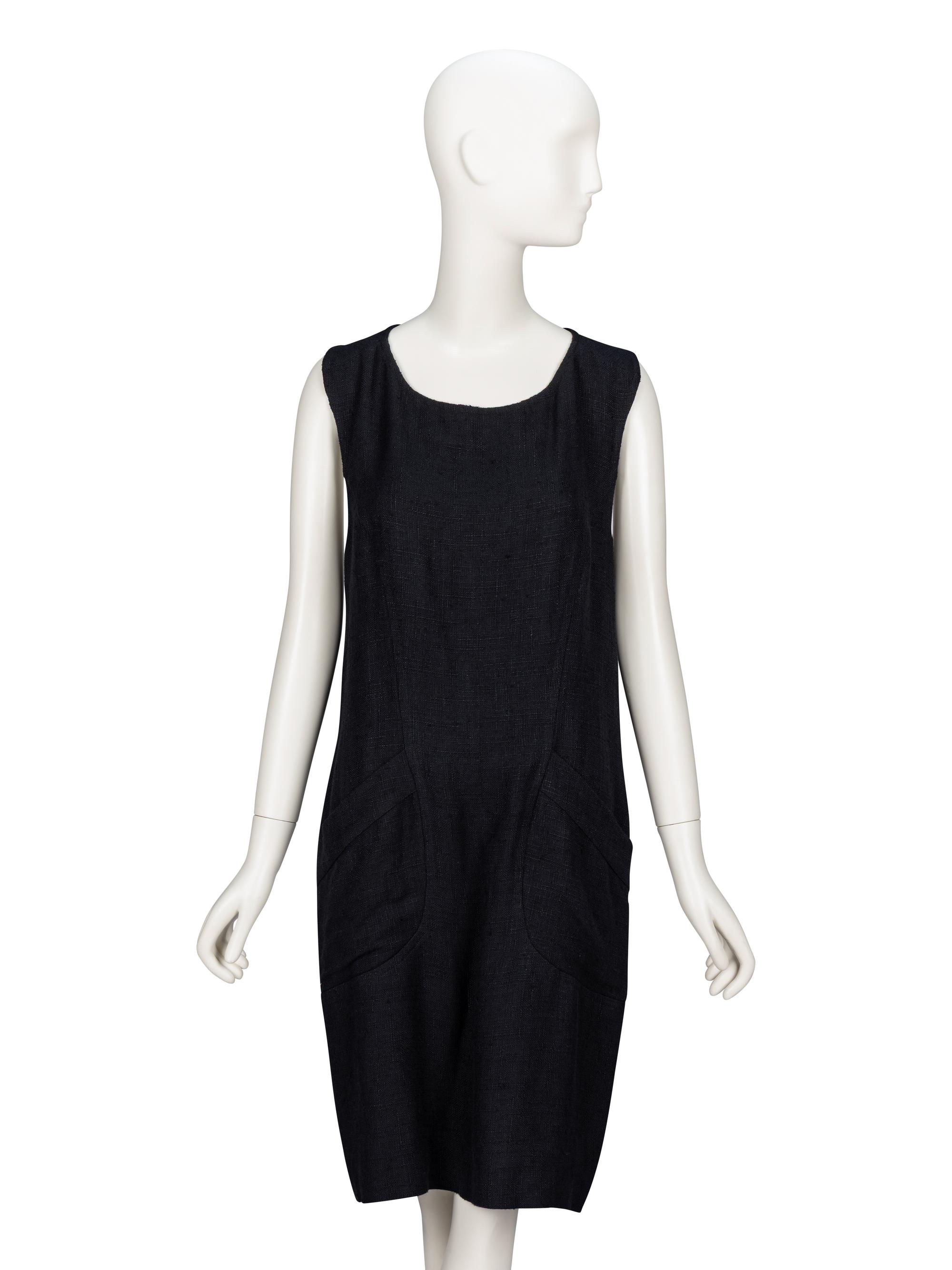 Christian Lacroix, Black Linen Dress & Jacket Ensemble