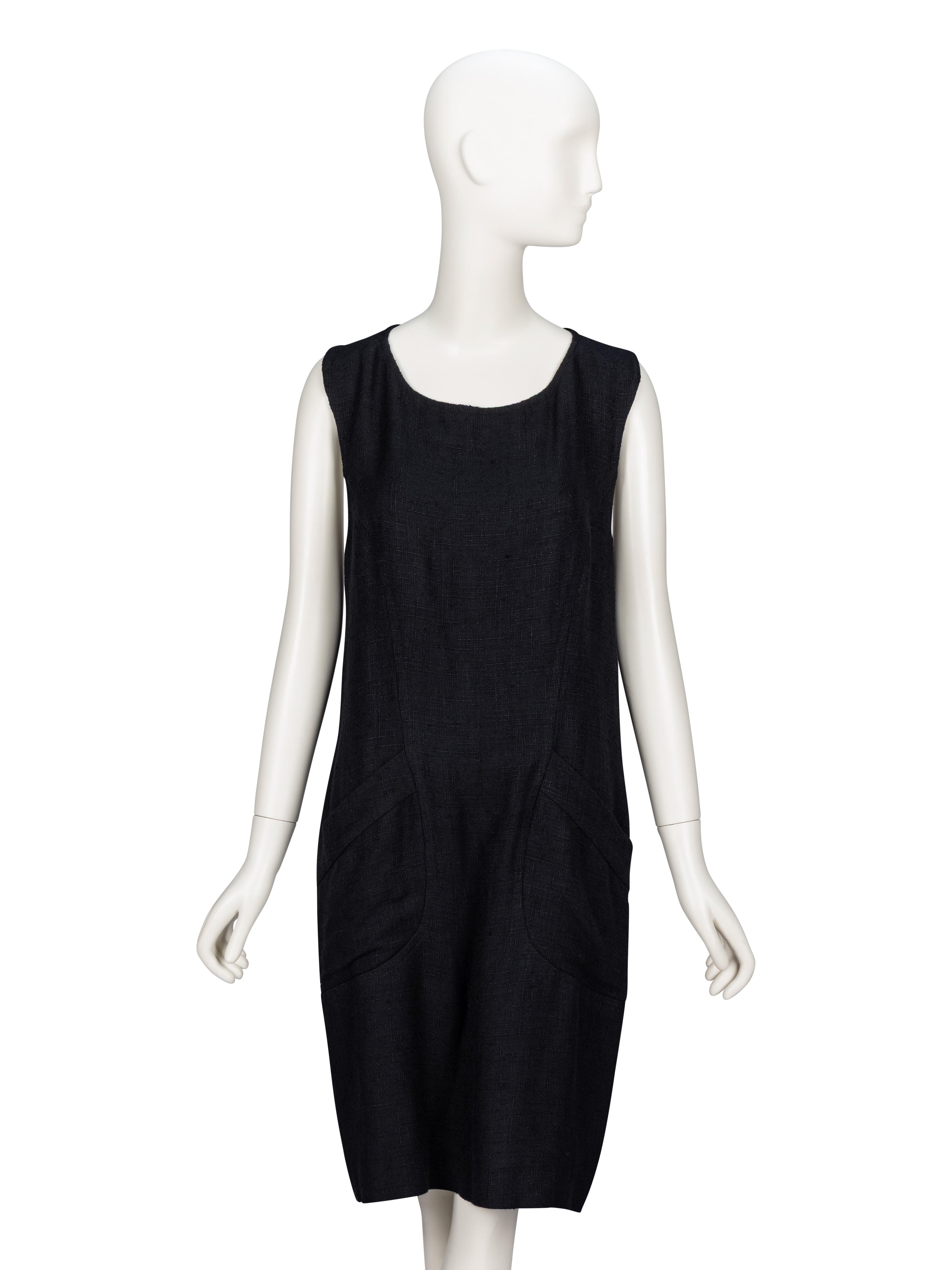 Christian Lacroix, Black Linen Dress & Jacket Ensemble