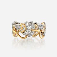 A gold, platinum, and diamond ring, Tiffany & Co. Schlumberger