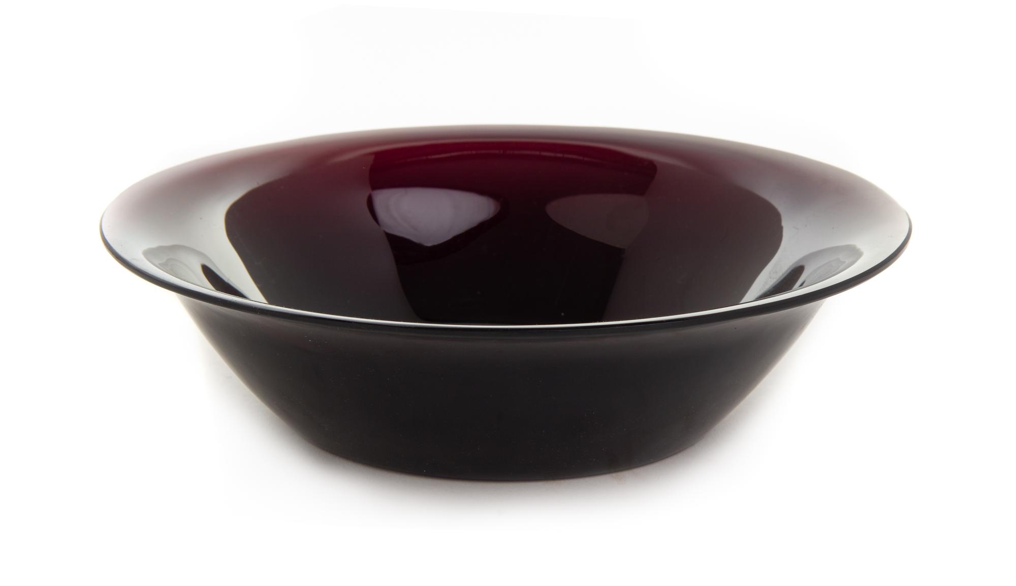 A Chinese Red Peking Glass Bowl Diameter 9 1/8 inches. — 19TH CENTURY