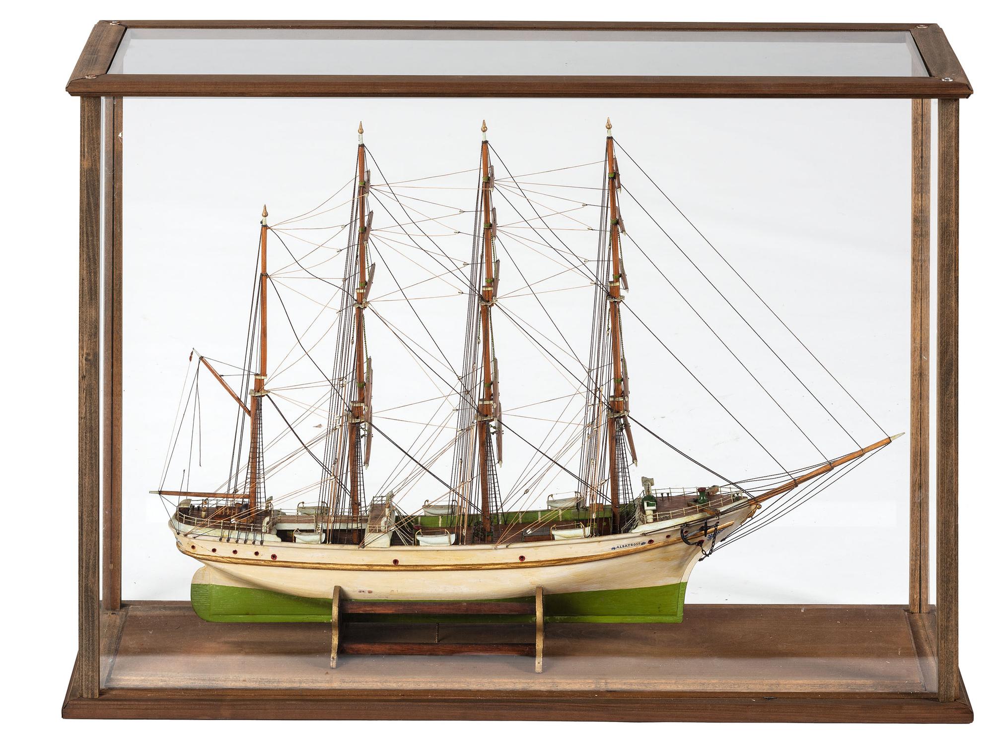 A Painted Wood Cased Scale Model of the Albatross