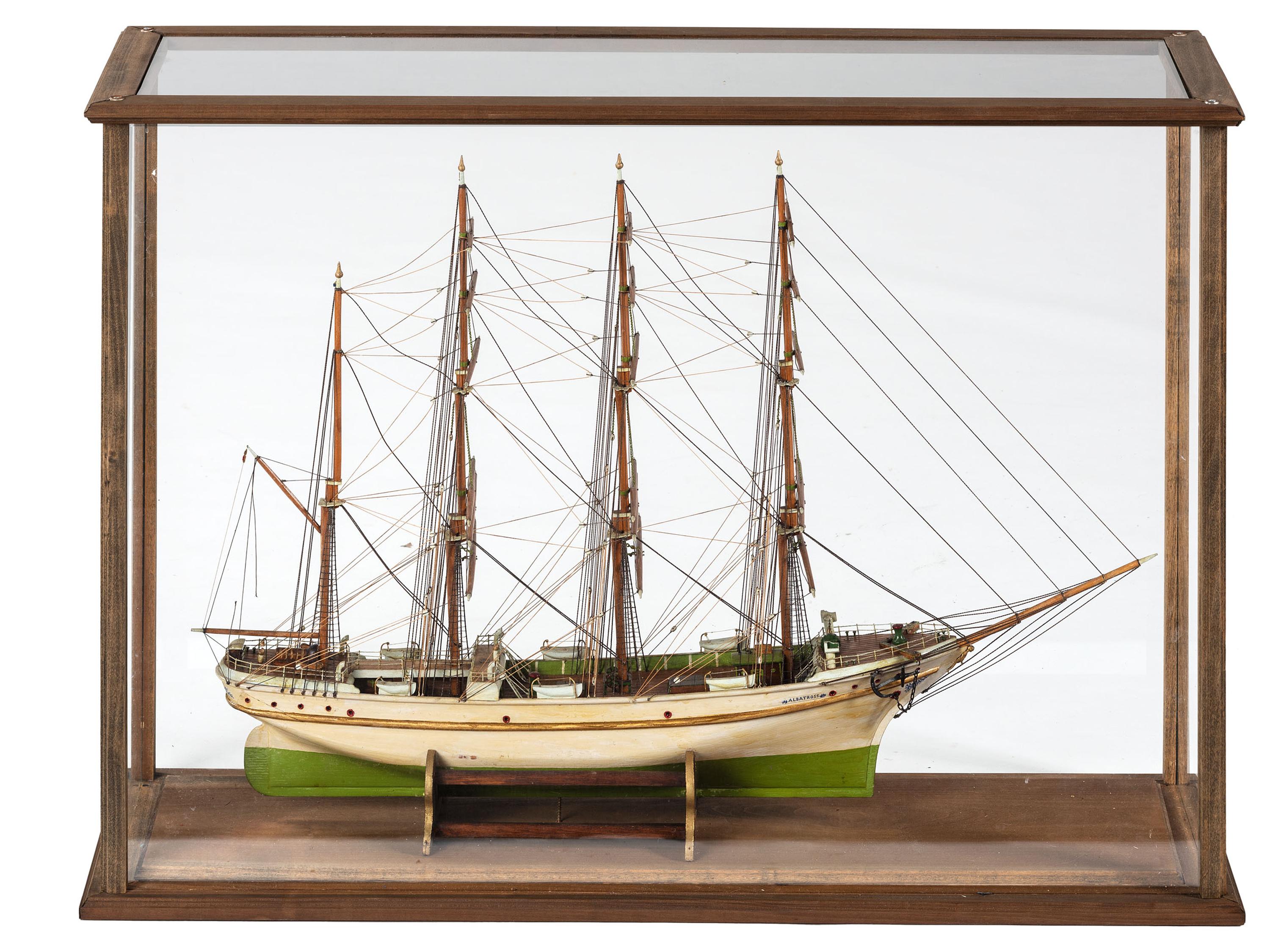 A Painted Wood Cased Scale Model of the Albatross
