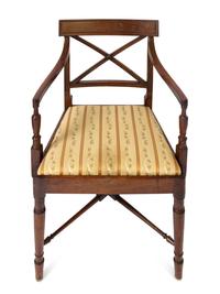 A Set of Six Regency Mahogany Dining Chairs