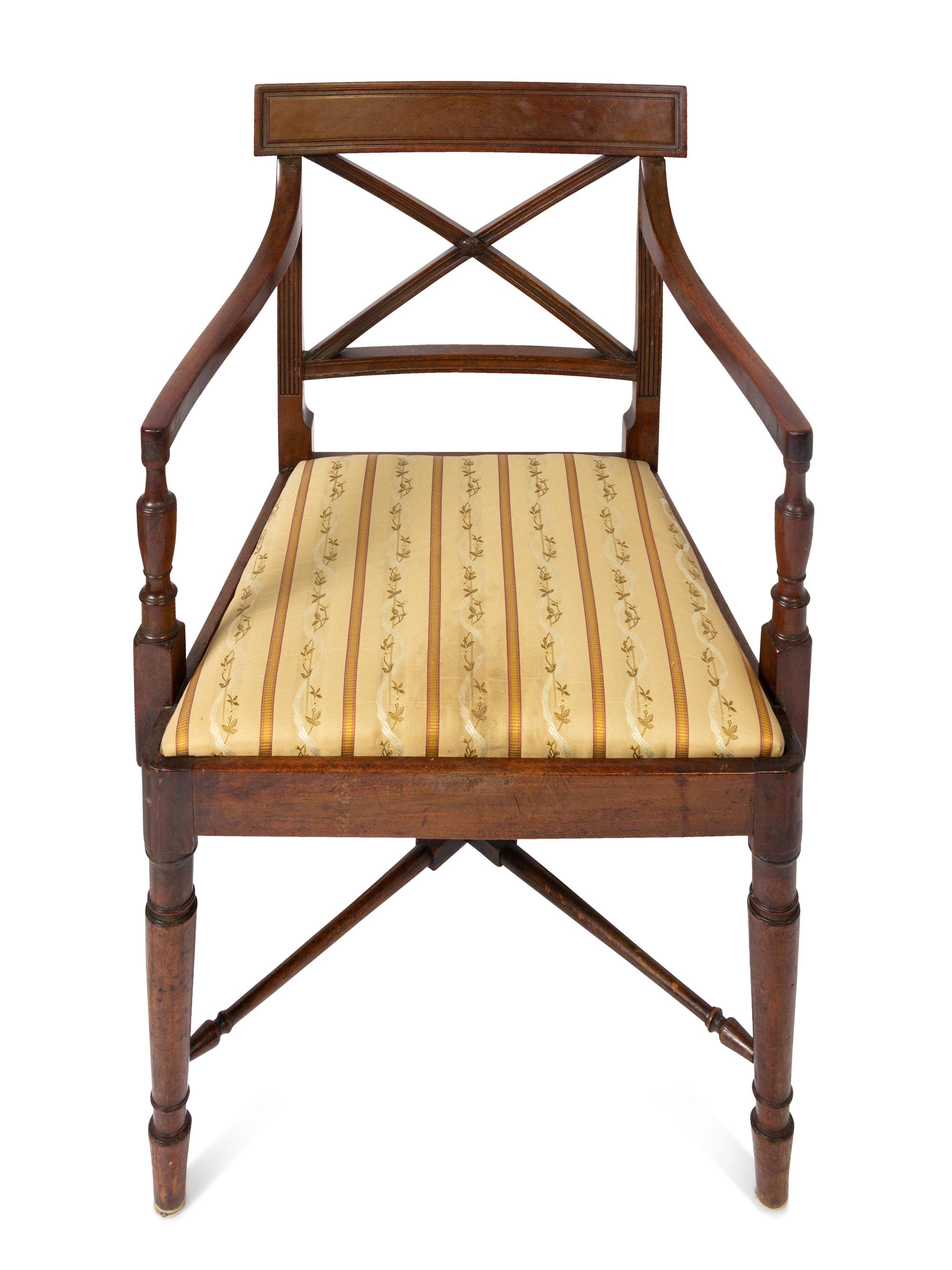 A Set of Six Regency Mahogany Dining Chairs