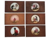 [CIVIL WAR - MAGIC LANTERN SLIDES]. A collection of magic lantern slides depicting enslaved people, Civil War battles, and caricatures, including: