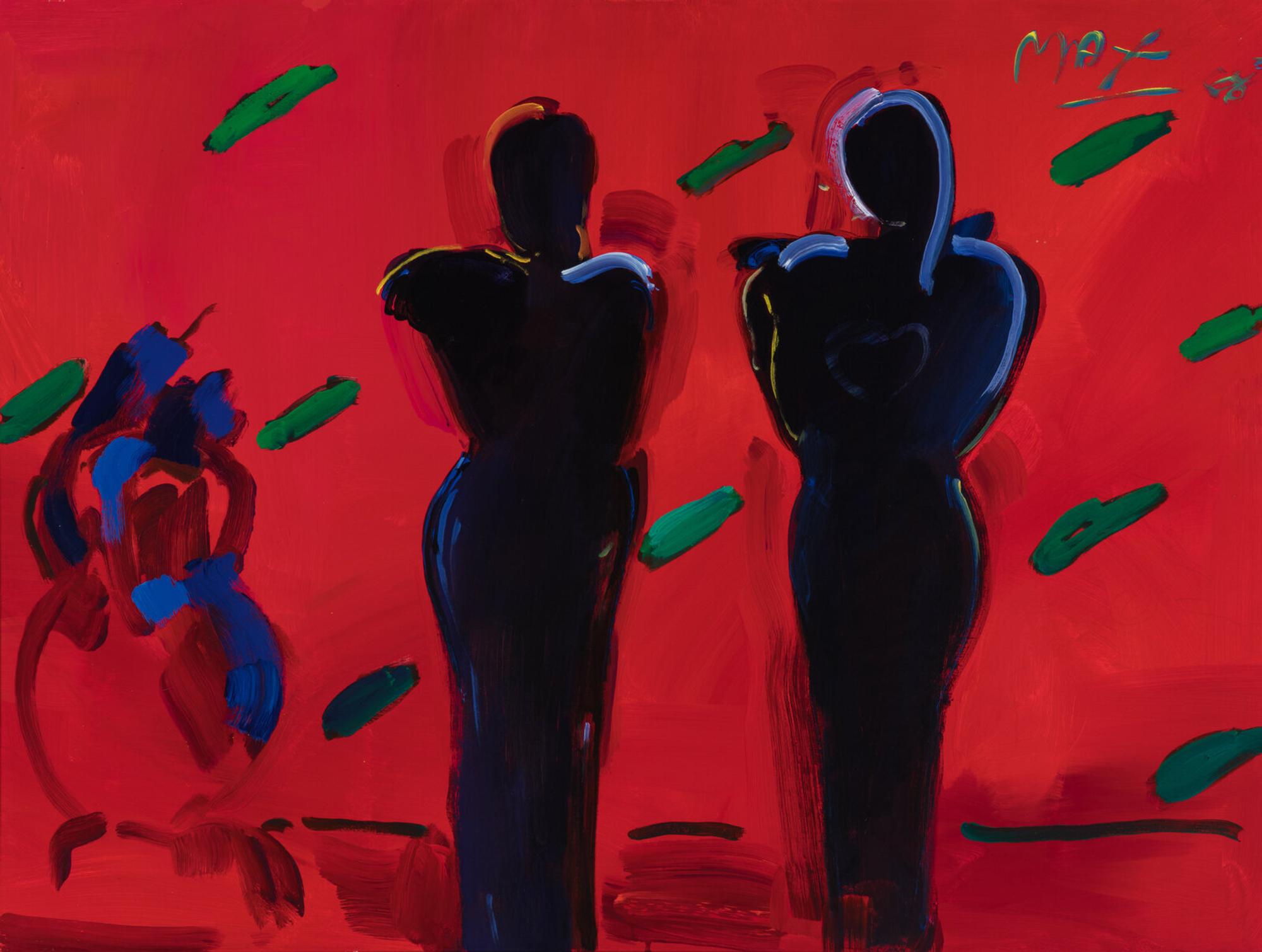Three Facing West, 1989 and Zulu Red , 1988 (two works)