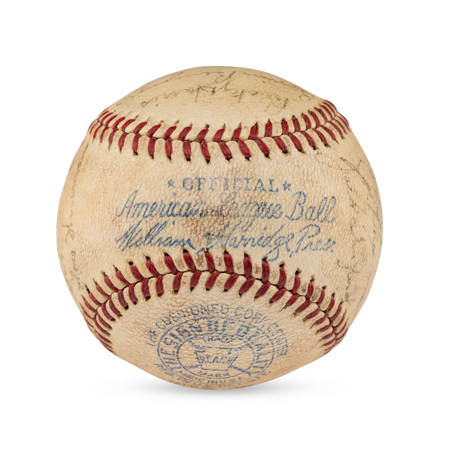 A 1940 Washington Senators Team Signed Autograph Baseball