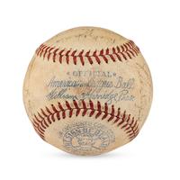 A 1940 Washington Senators Team Signed Autograph Baseball