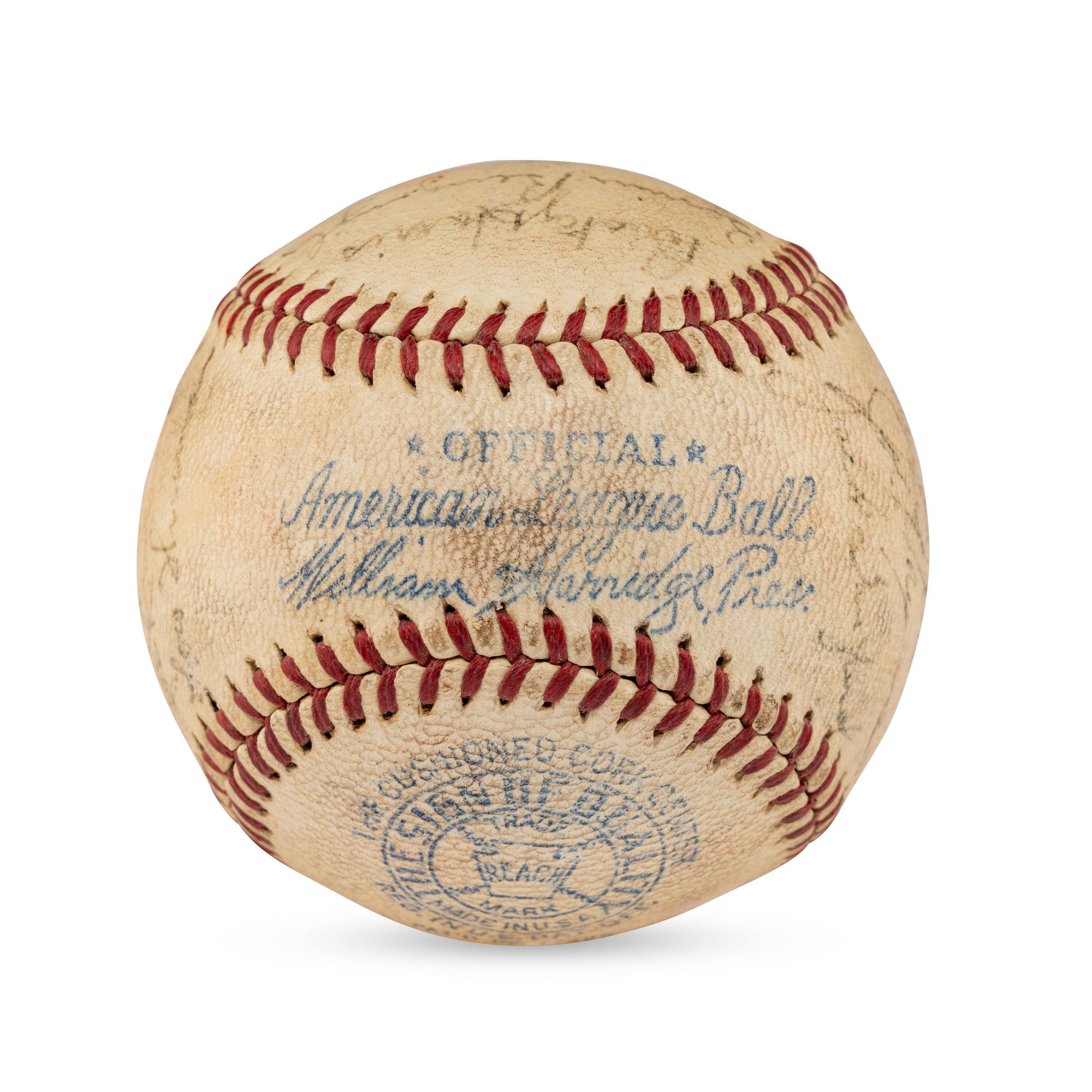 A 1940 Washington Senators Team Signed Autograph Baseball