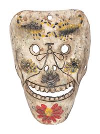 Five Mexican Copper Festival Masks